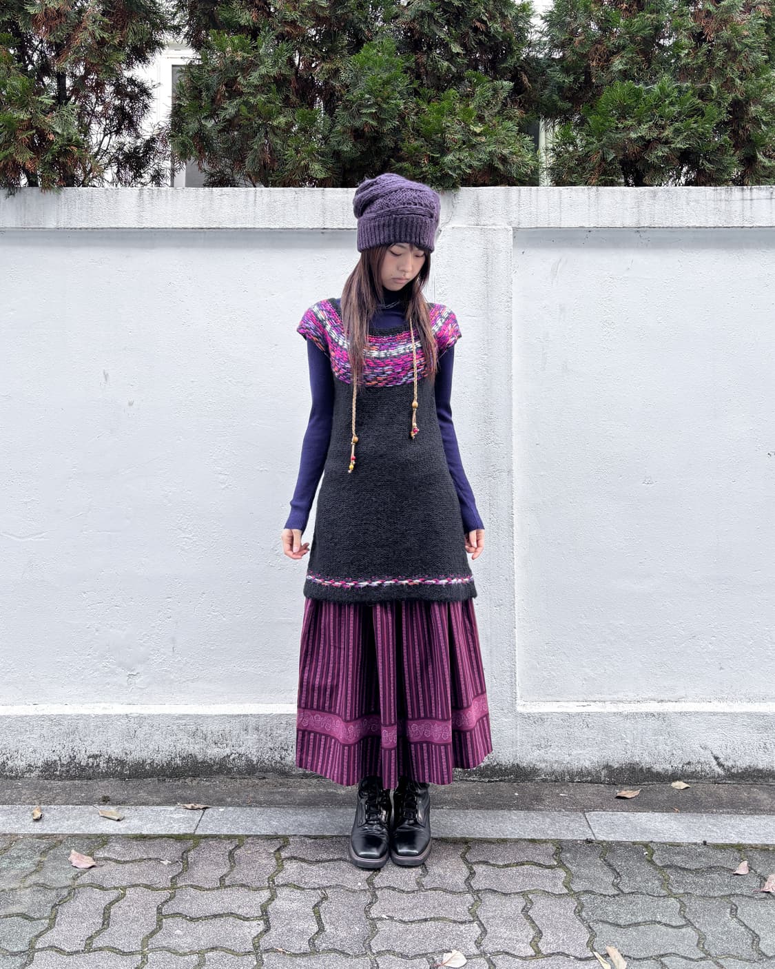 빈티지 알파카 노르딕 니트 원피스 상품이미지1