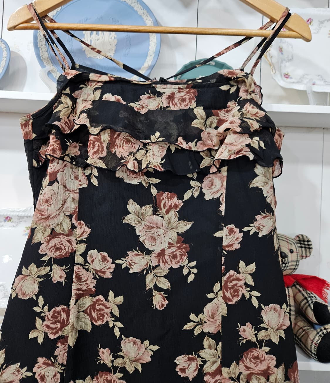 LEST ROSE 로즈 쉬폰 끈원피스 빈티지 상품이미지2