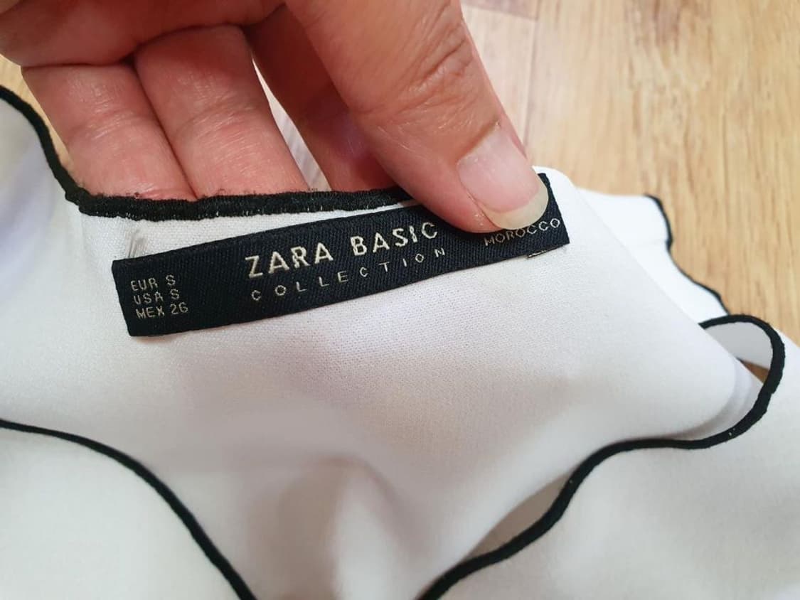 자라(ZARA) 라인 배색 티 55 새상품 상품이미지5