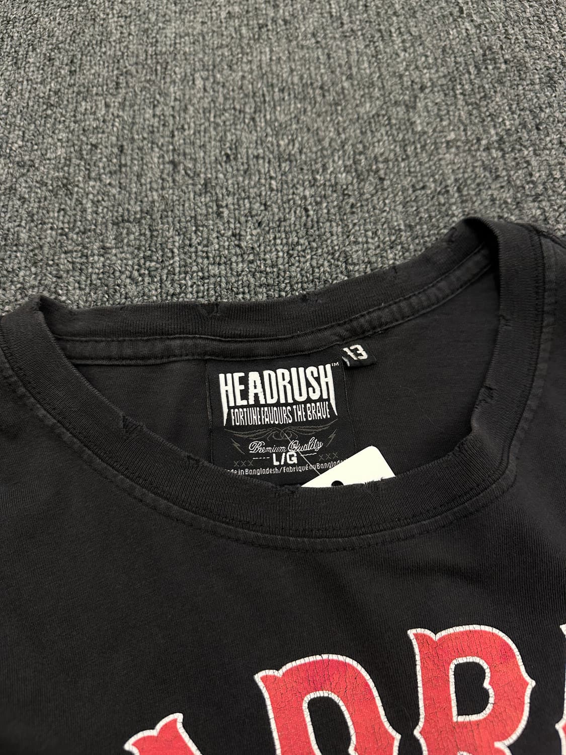L) HEADRUSH 빈티지 프린팅 반팔티셔츠  상품이미지5