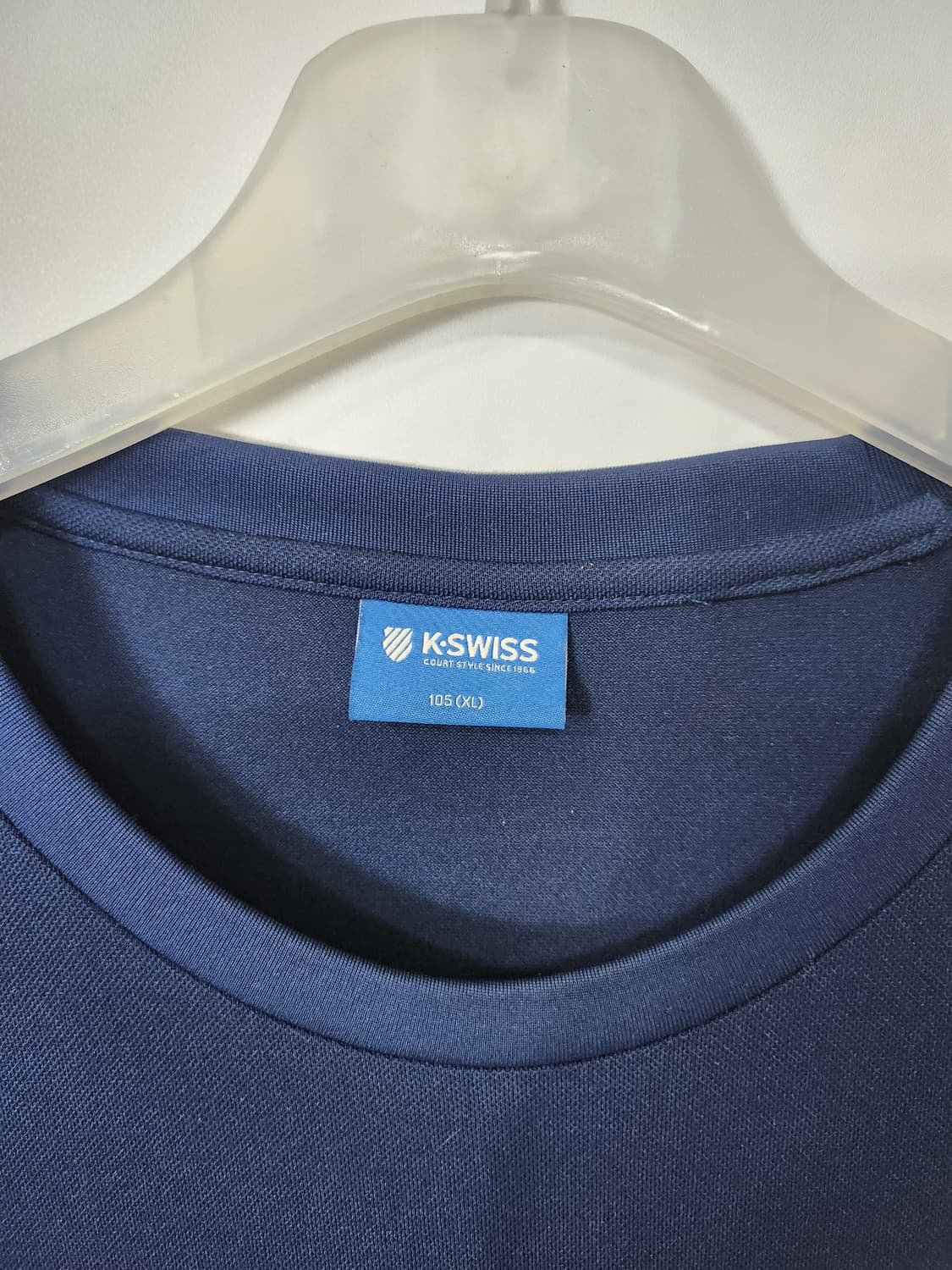 K-SWISS 네이비 삼선 포인트 반팔티 105 XL 새제품급 상품이미지5