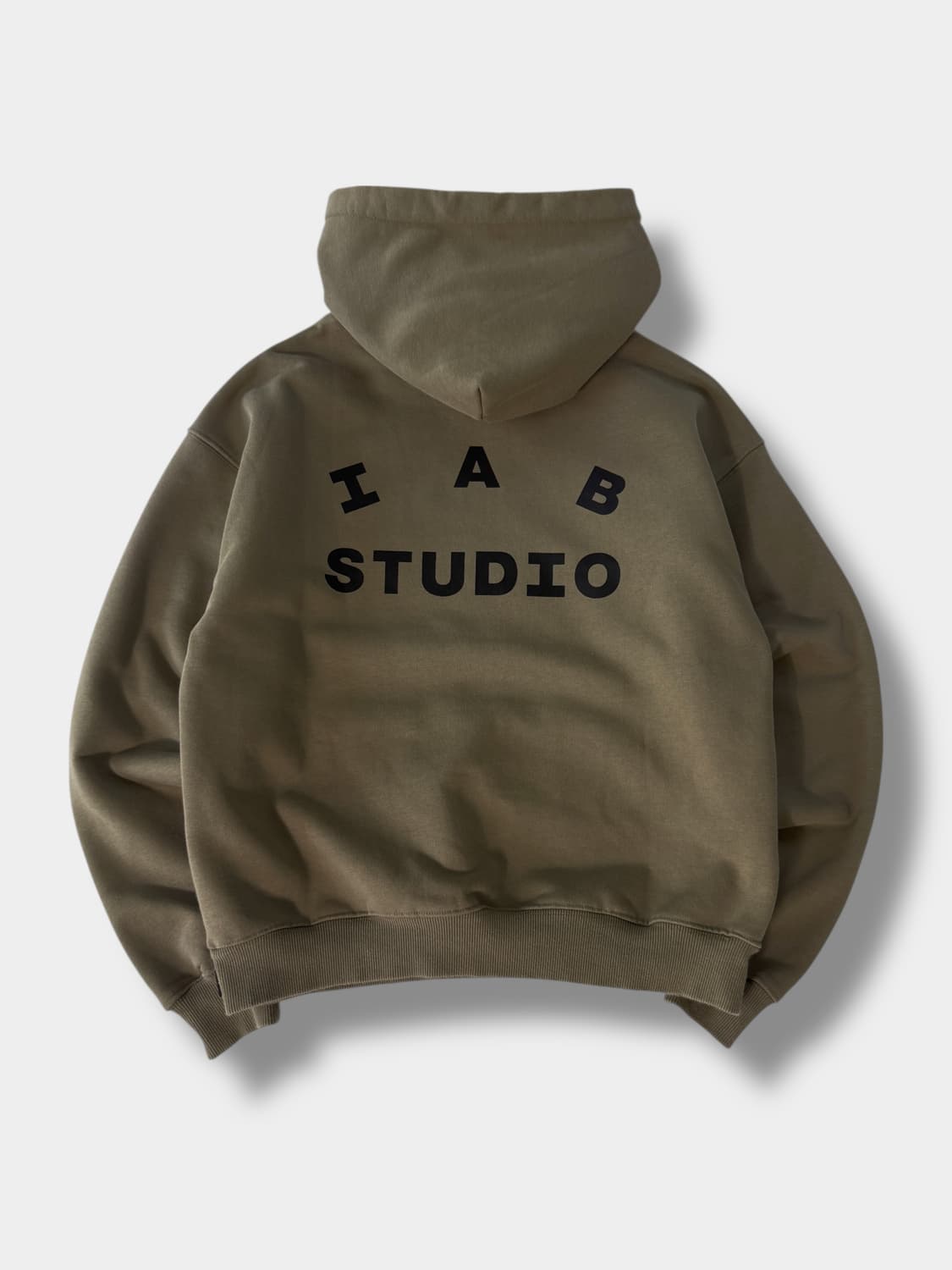 아이앱 스튜디오 루즈핏 올리브 카키 스웻 후드 상품이미지1