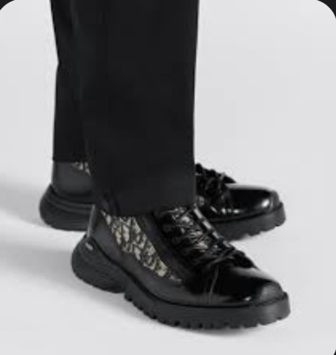 (A/43) / 디올 컴뱃 레더 앵클 부츠 블랙 유광 송아지 가죽 상품이미지10