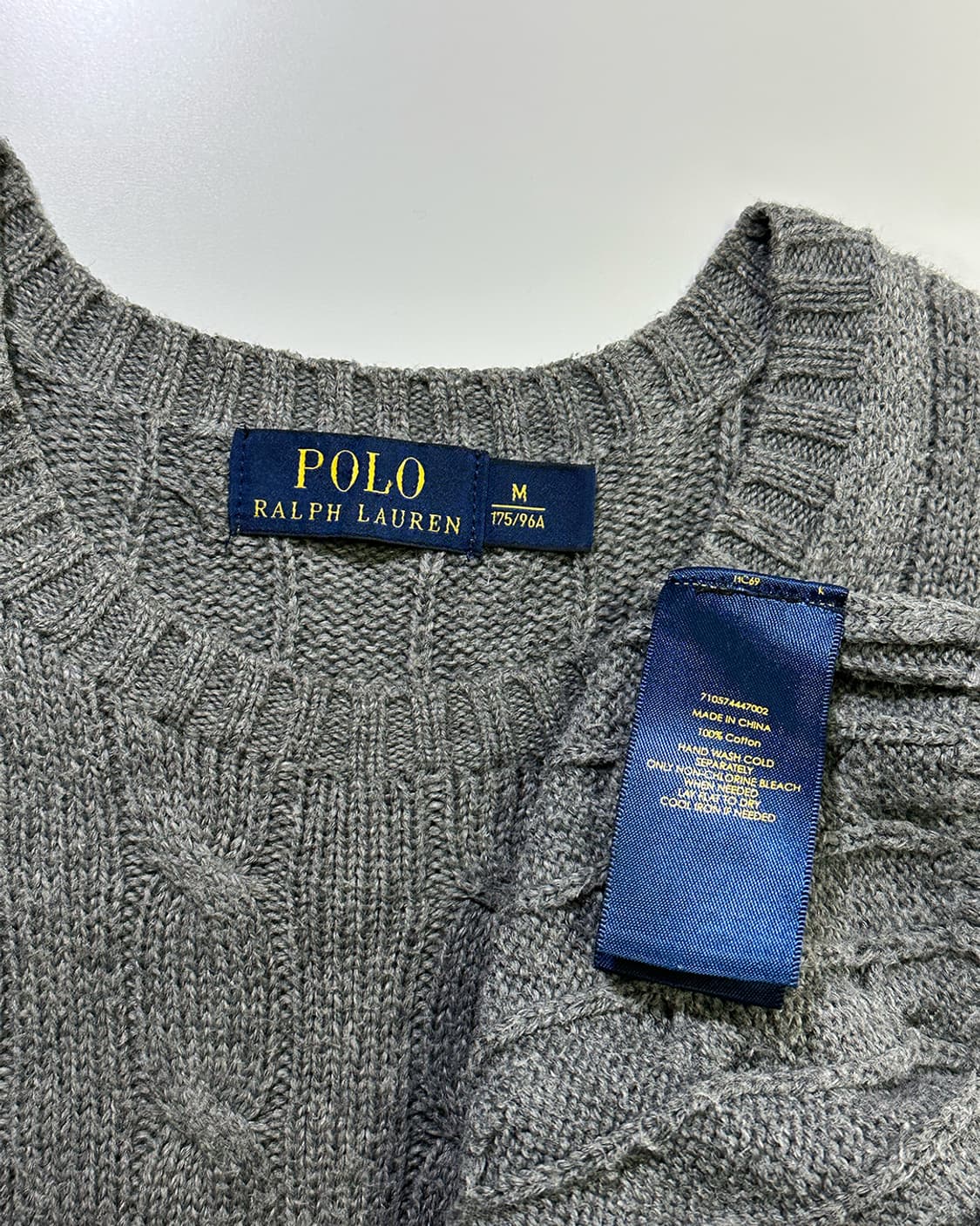 폴로랄프로렌 케이블 니트 그레이 상품이미지3