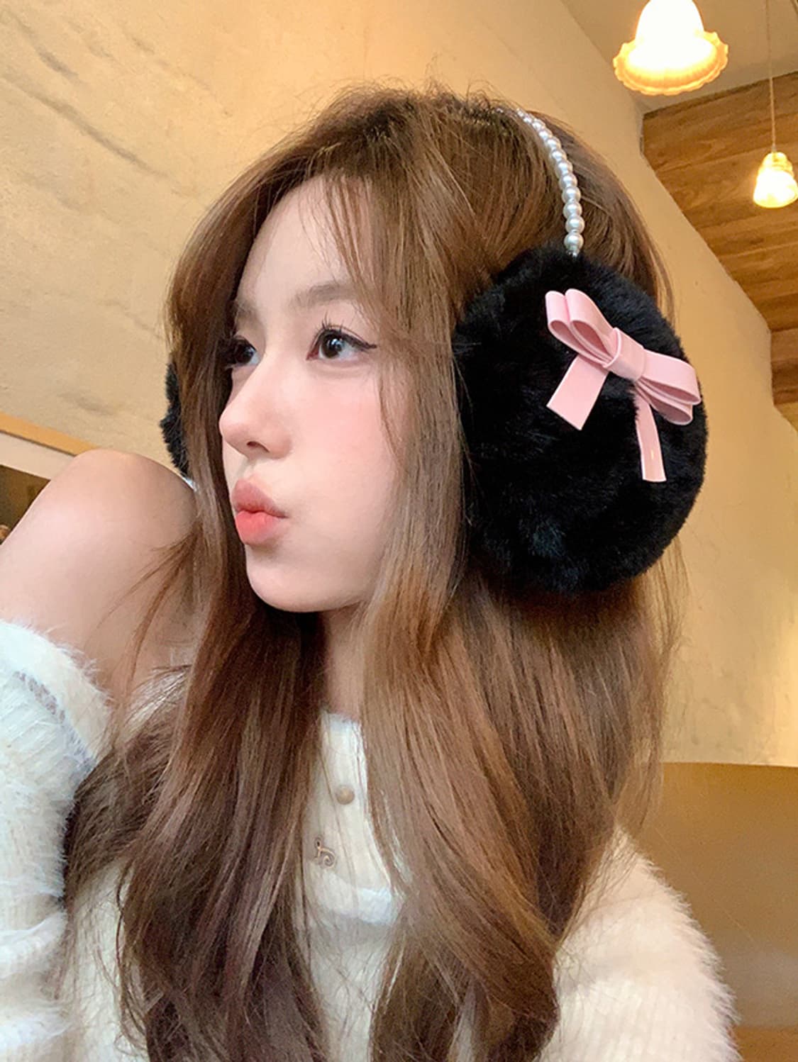 [새상품]갸루 리본 귀마개 상품이미지1