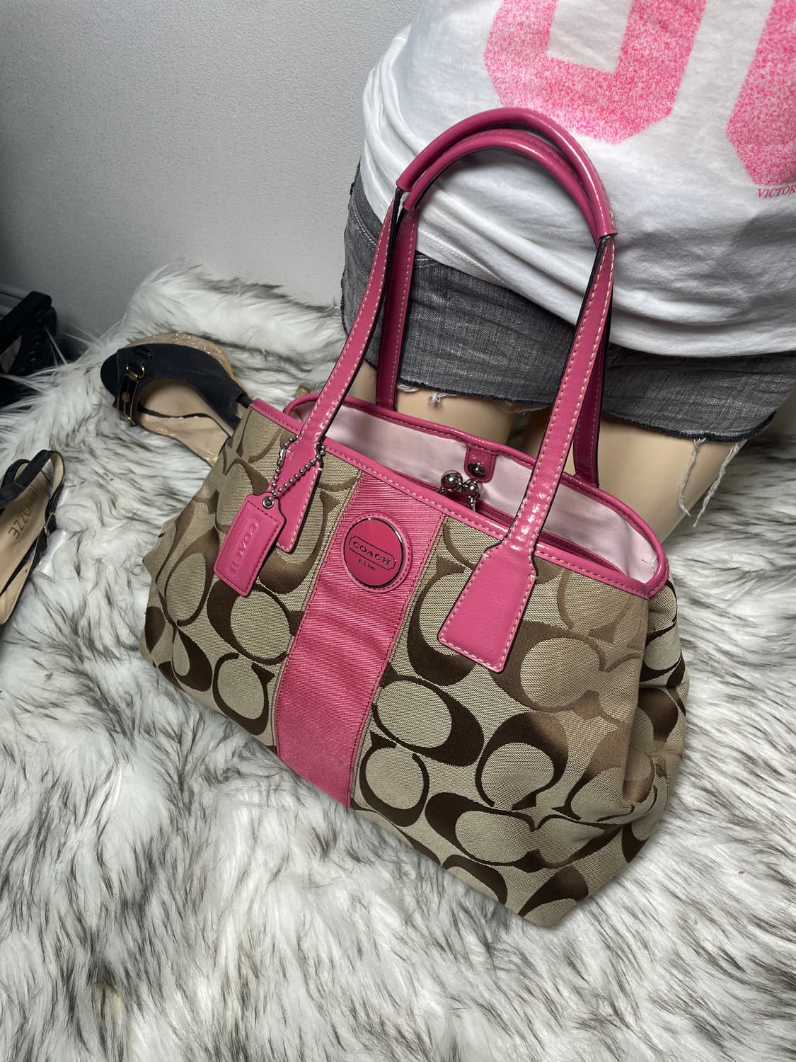 Old Coach 코치 핑크 숄더백 pink bag  상품이미지2