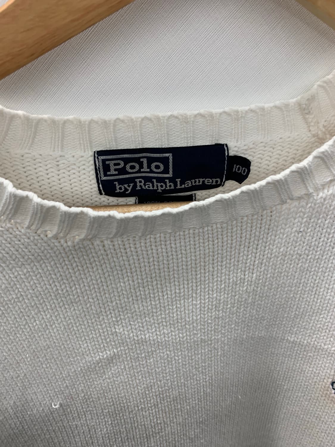 폴로 랄프로렌 화이트 오버핏 니트 상품이미지6