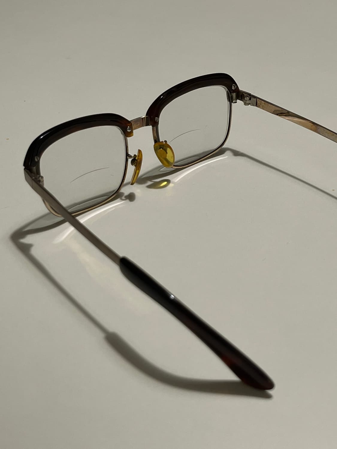 빈티지 12KGF 금장 하금테 안경 (귀갑 스타일/52사이즈) 상품이미지9