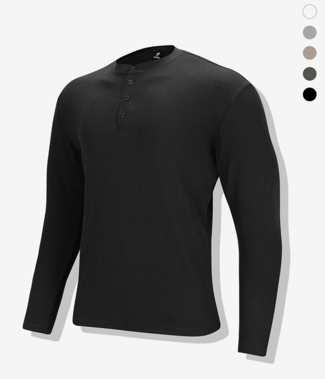 <새상품> 리브드 헨리넥 롱슬리브 상품이미지2