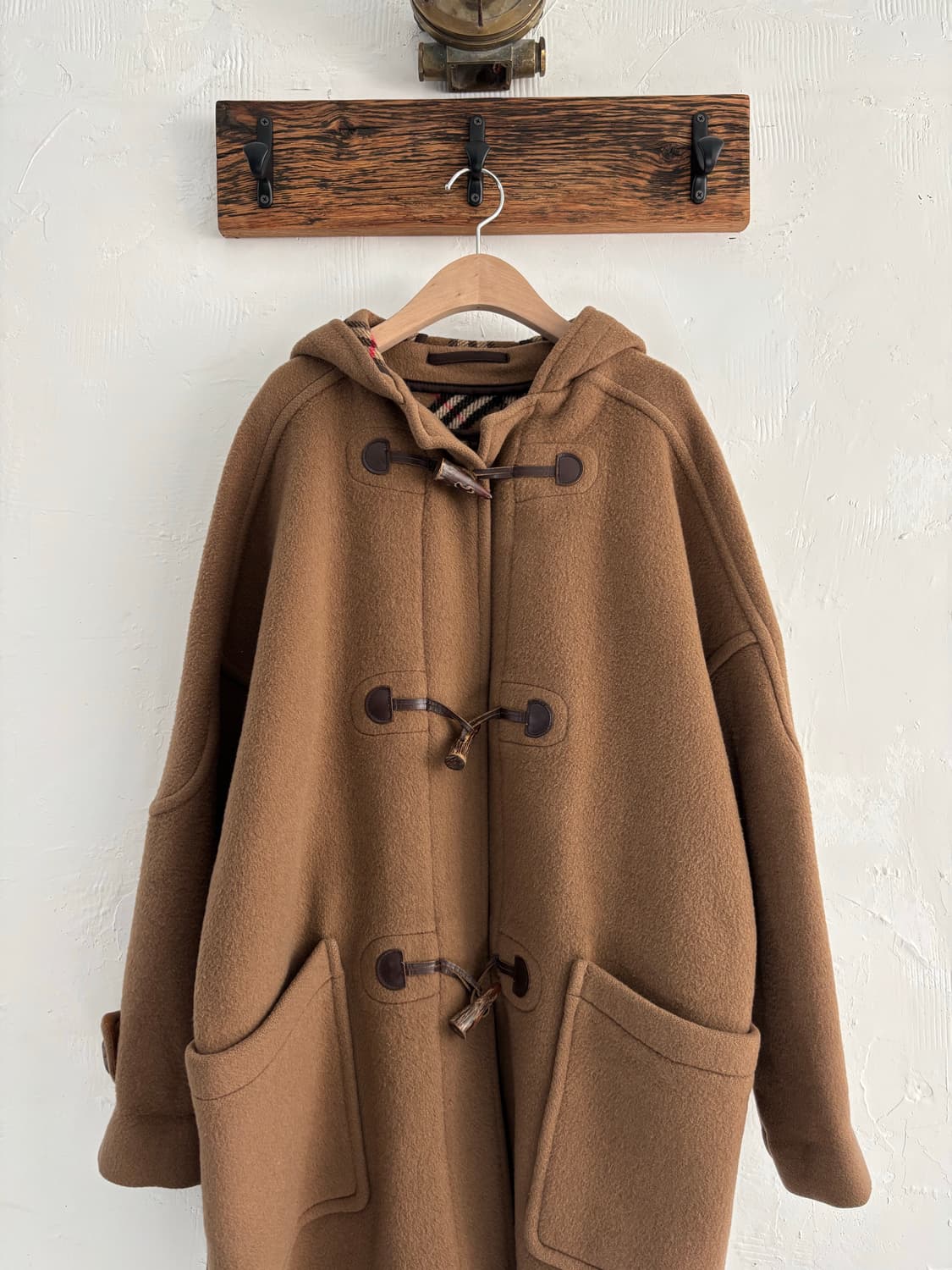 Burberry 버버리 브라운 후드 더플코트 상품이미지1