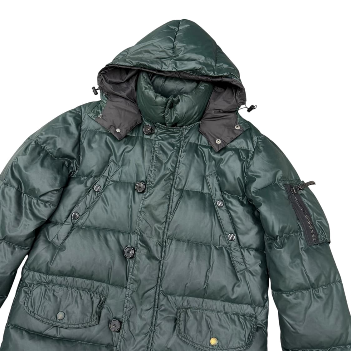 듀베티카 구스다운 모스그린 후드 패딩 점퍼 상품이미지6