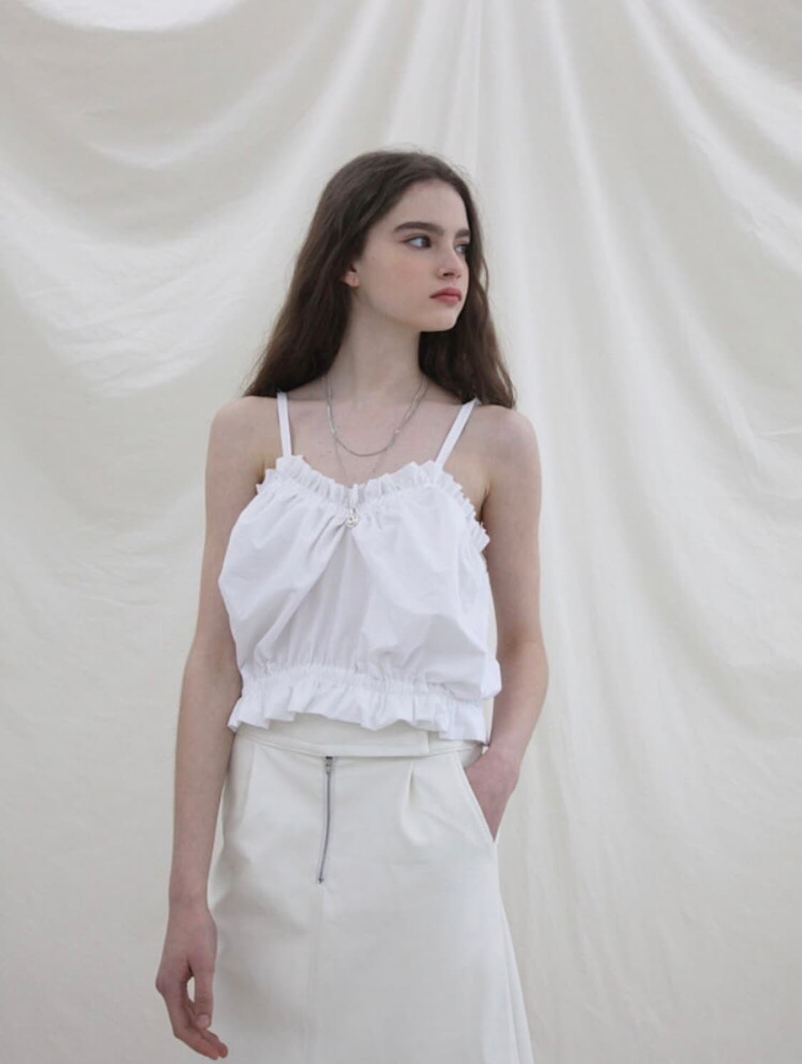 소프트서울 슬리브리스 나시 화이트 상품이미지2