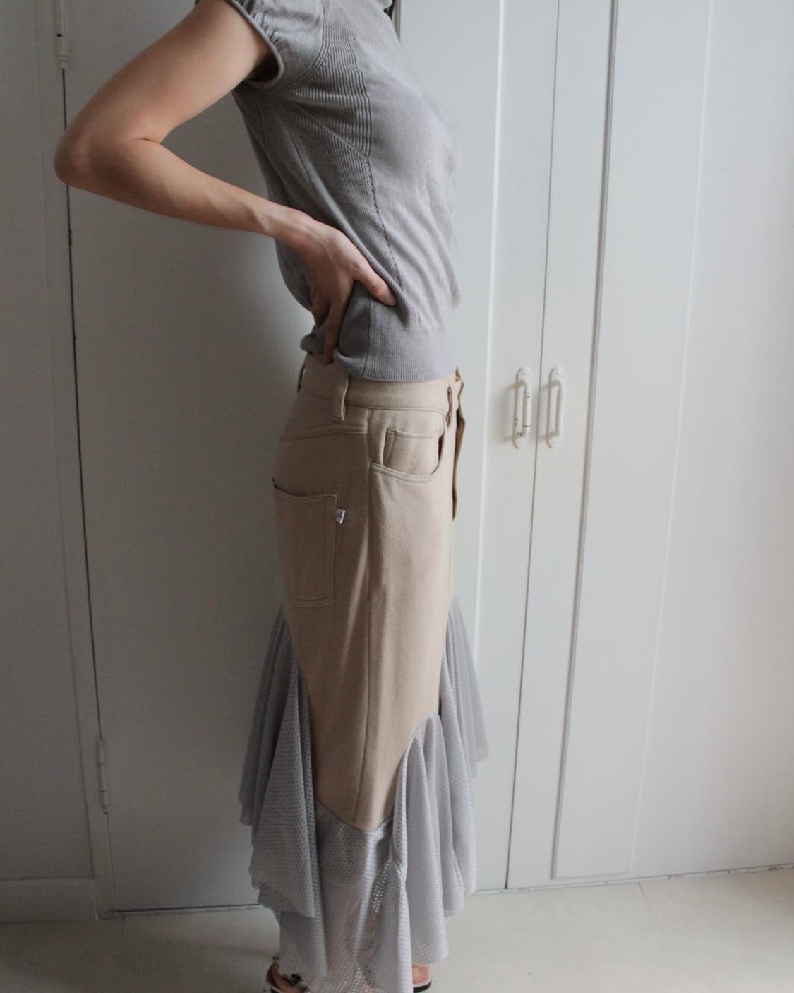 (dead stock) Facetasm unbalance skirt 상품이미지2
