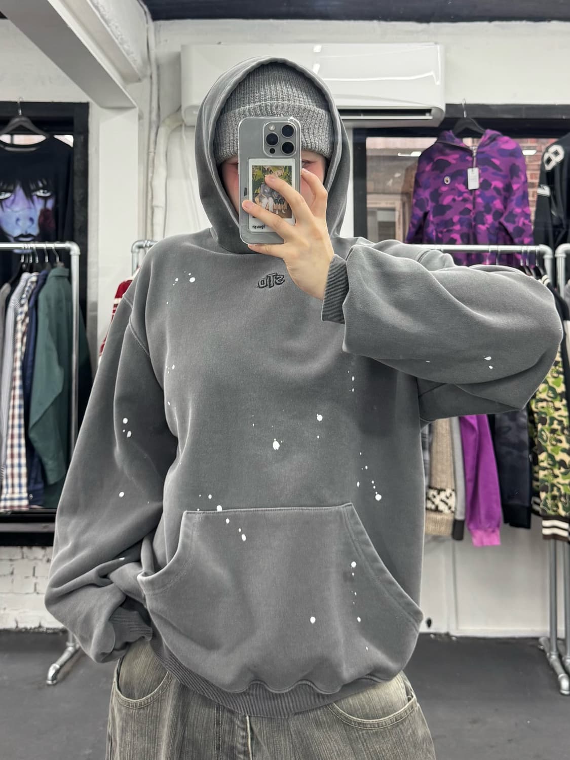 STD 페인팅 후드티 상품이미지1