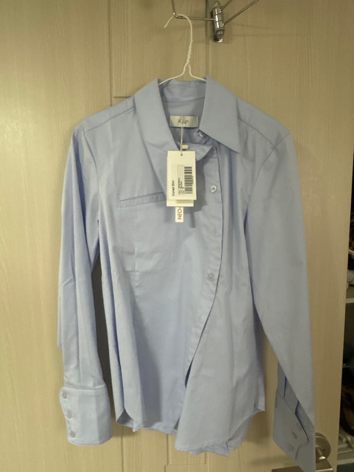 기준 curved shirt blue S 상품이미지4