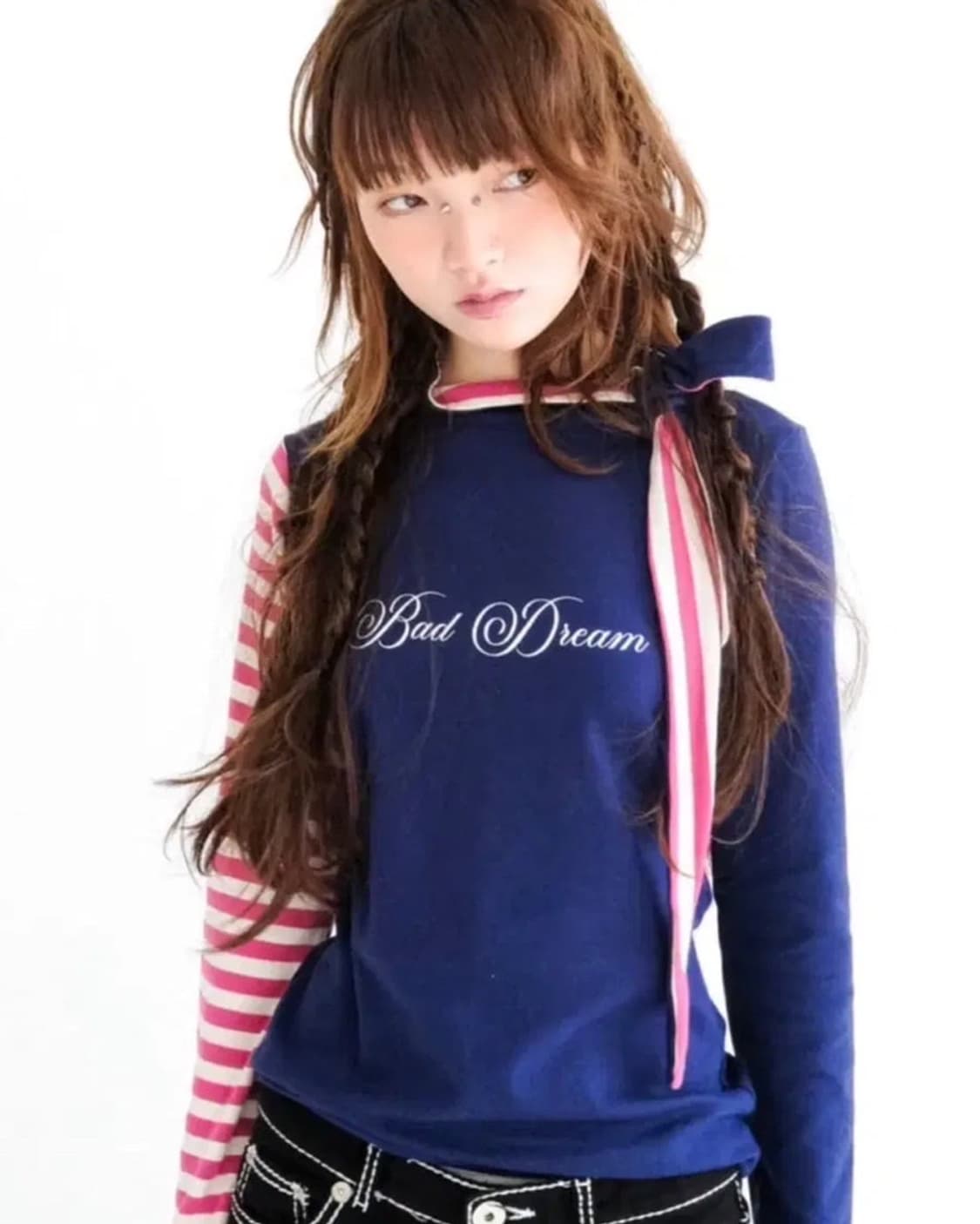 샵페어리 스카프 스트라이프 티셔츠 상품이미지2