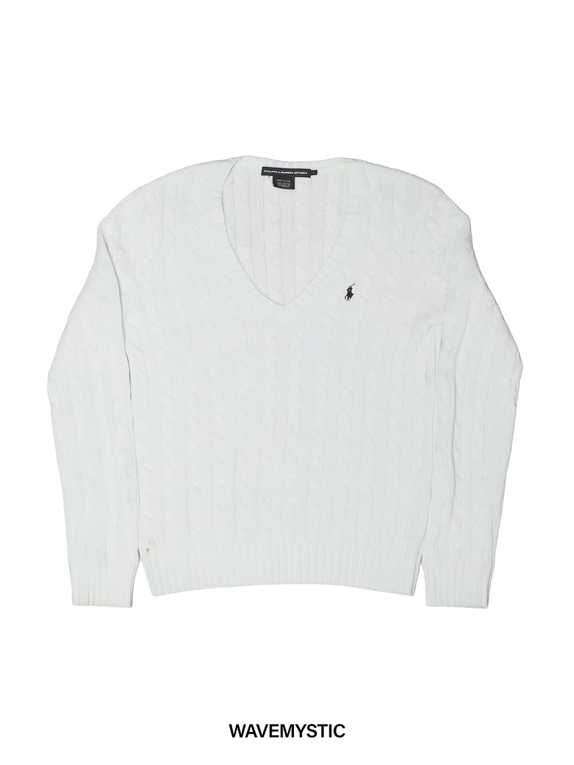[정품]폴로 랄프로렌 여성 케이블 니트 V넥 꽈배기 스웨터 L 상품이미지1