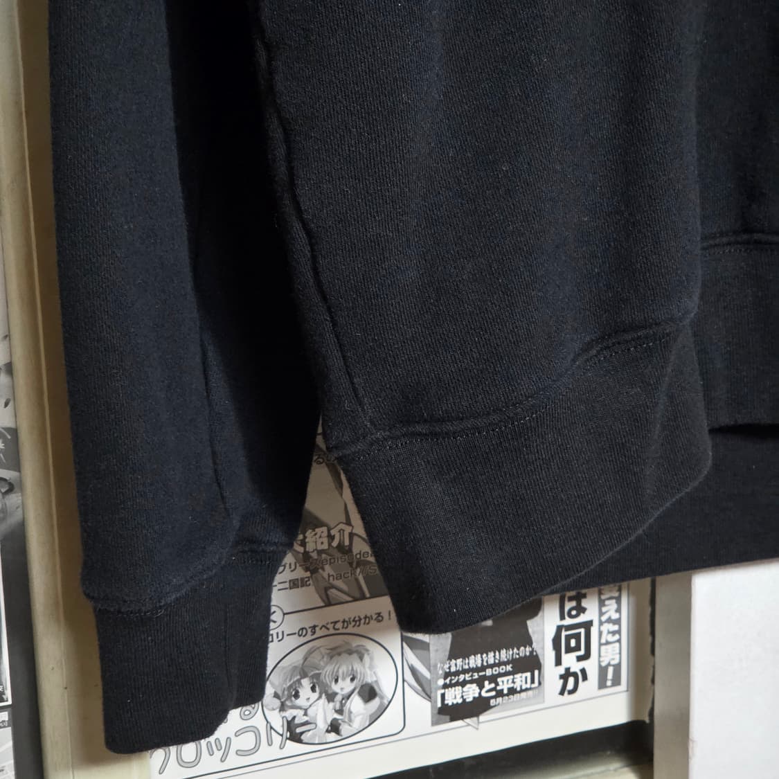 컨버스 재팬 블랙 맨투맨 상품이미지3