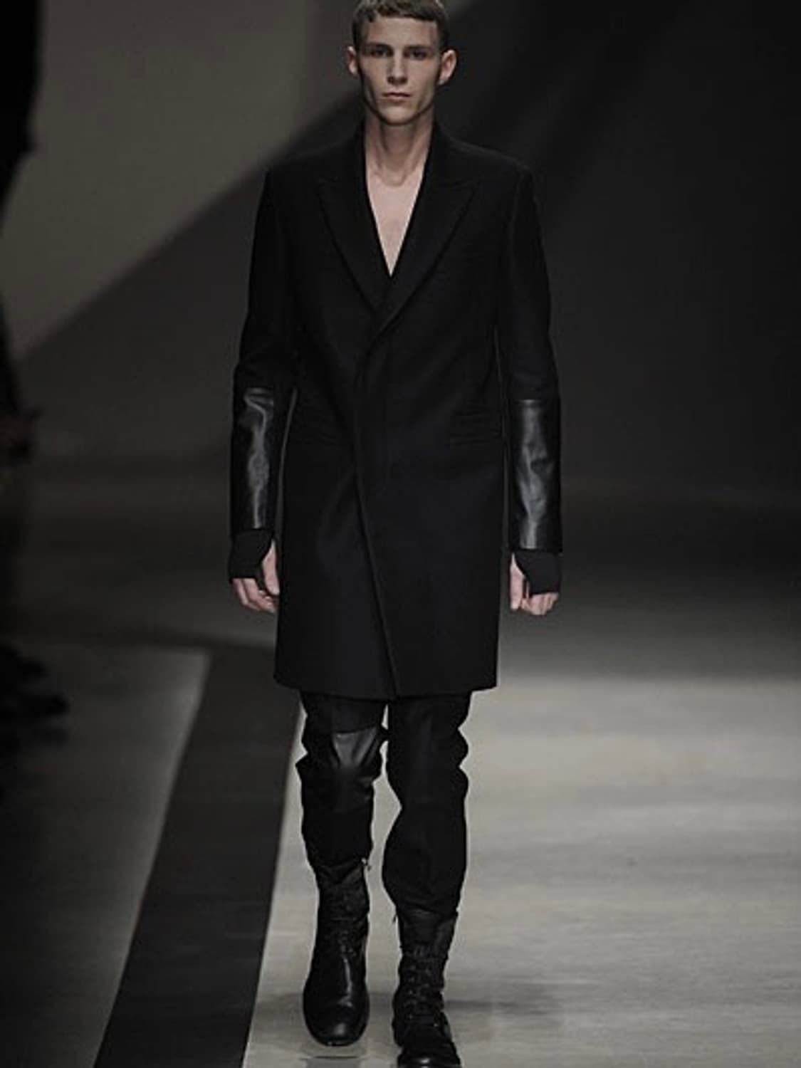 Neil Barrett 10fw Leather Sleeve Coat 상품이미지1