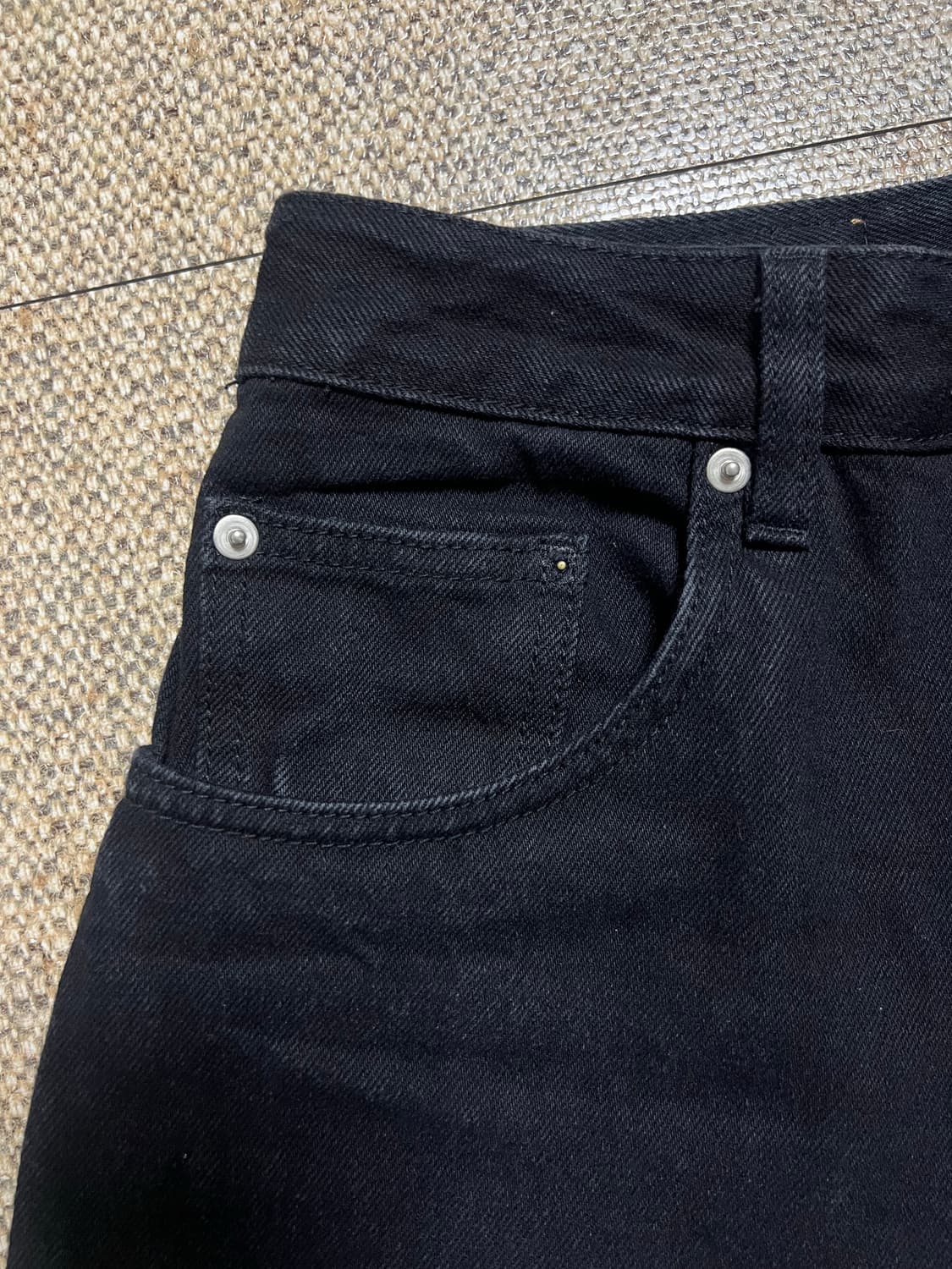 ERA wide fit denim pants_black 상품이미지5