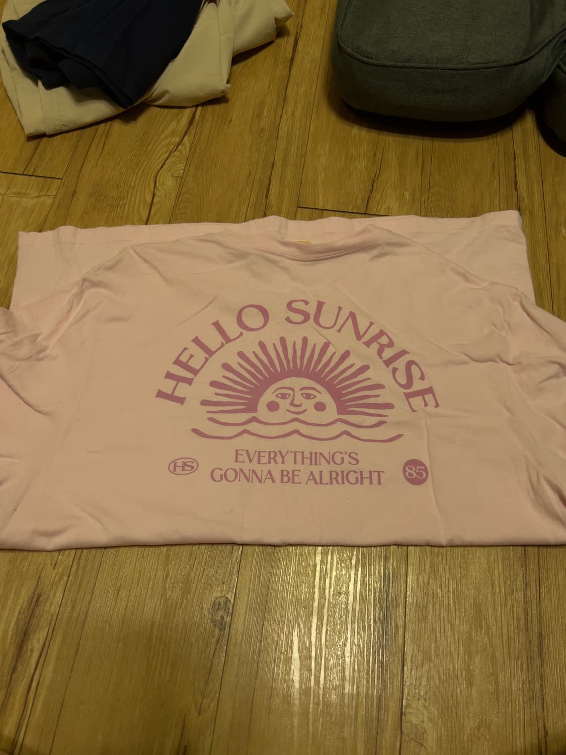 헬로 선라이즈 HS OG Logo Tee_Light Pink L 상품이미지2