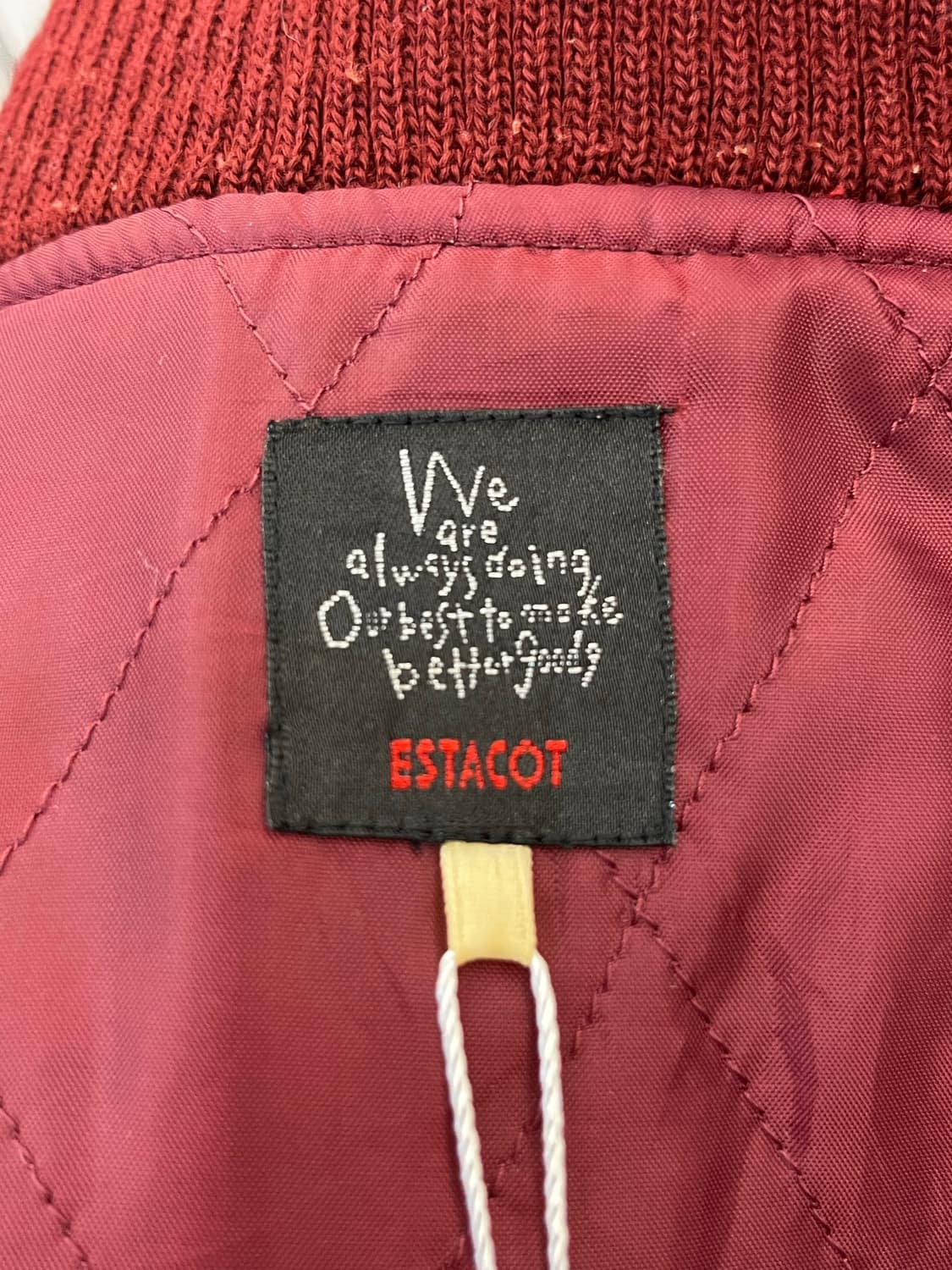 Estacot 드래곤 자수 벨루어 스카쟌 자켓 레드 상품이미지8