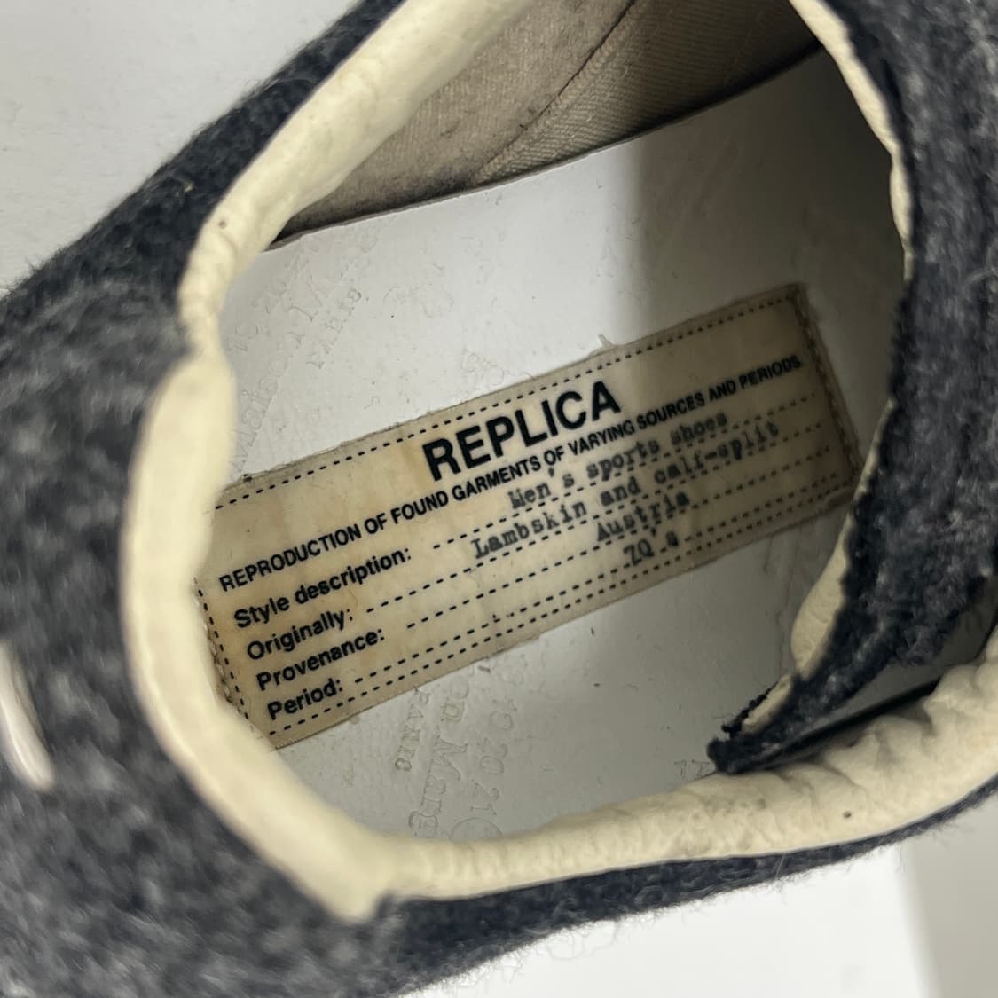 메종 마르지엘라 리미티드 에디션 펠트 레플리카 독일군 스니커즈 37 상품이미지9