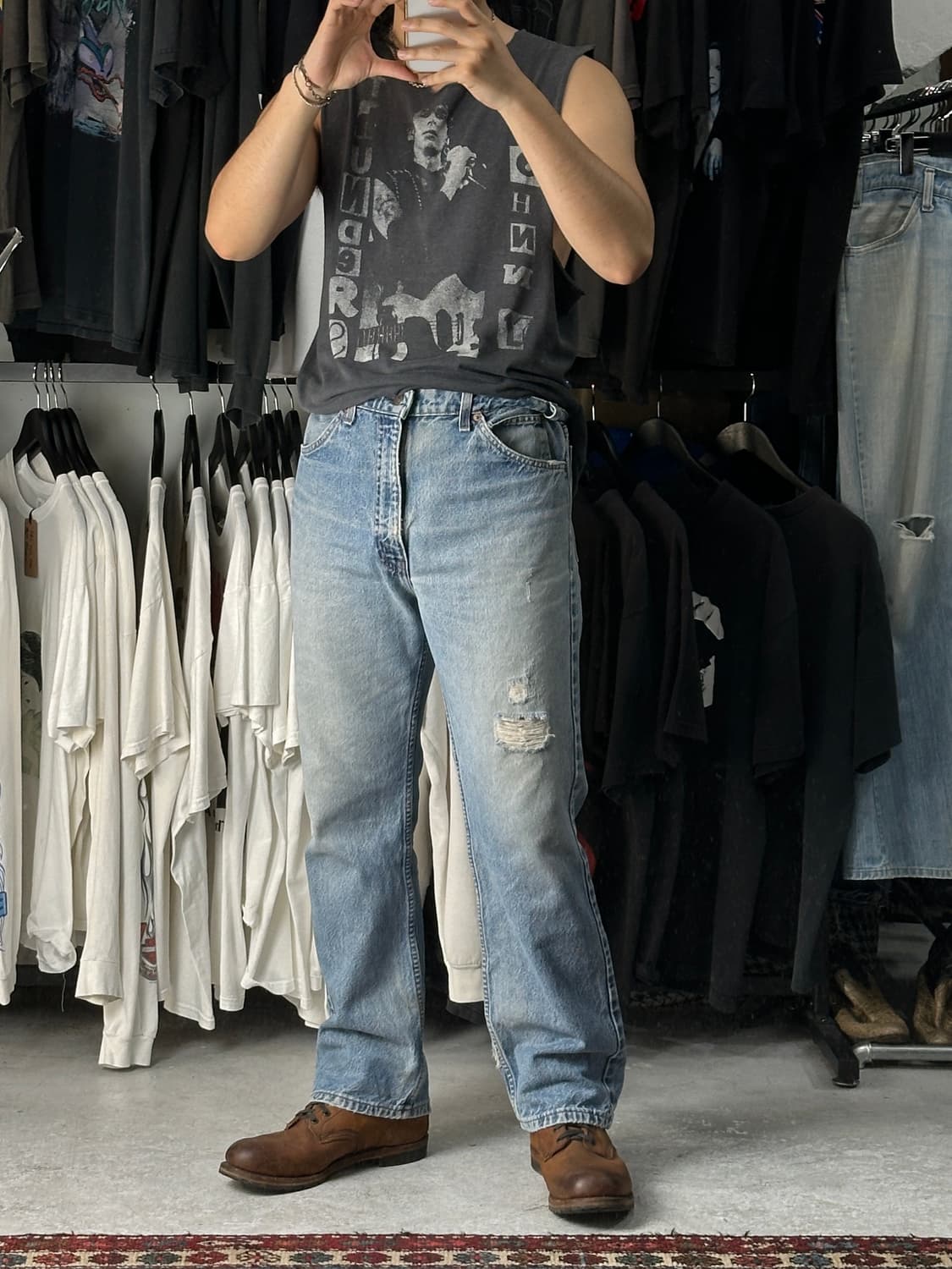 90's USA Made 빈티지 리바이스 오렌지탭 517 부츠컷 상품이미지2