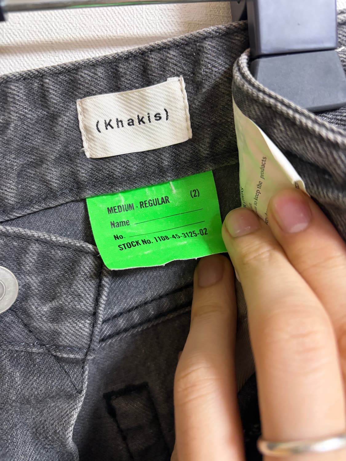 [M]카키스 stock 5p 라이트 그레이 데님 상품이미지3