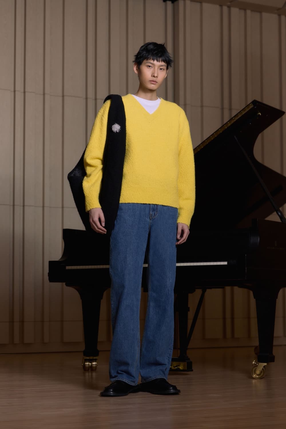 STU 카센티노 브이넥 니트 옐로우 상품이미지2