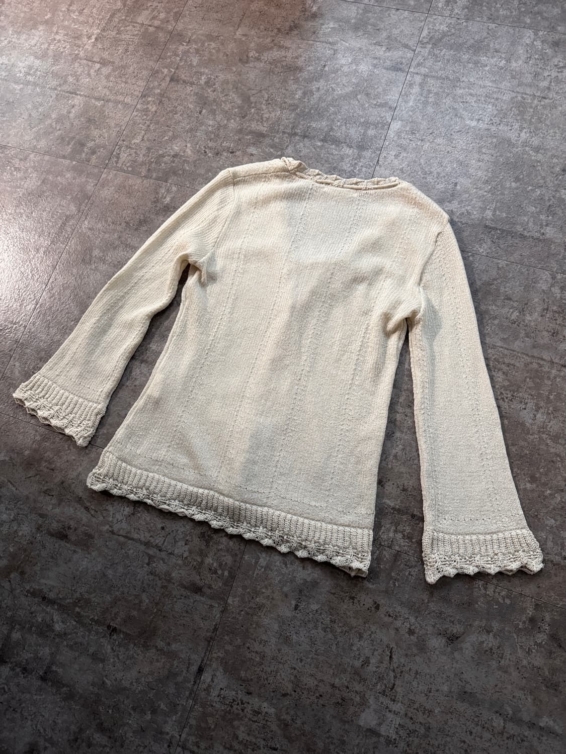 리본 타이 넥 레이스 가디건 상품이미지6