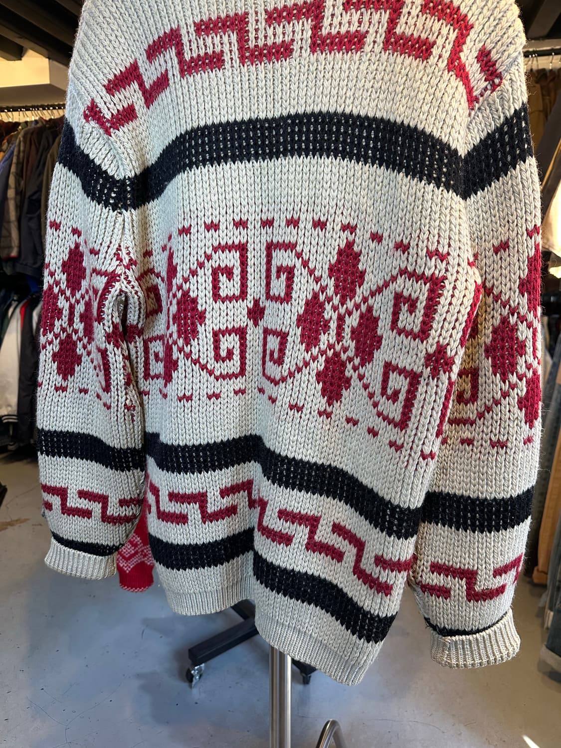 캐나다 헤비 울 코위찬 스웨터 가디건 상품이미지9