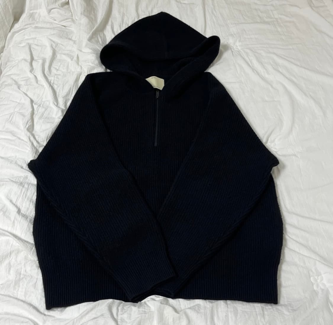 포터리 후드 반집업 니트 2 사이즈 상품이미지1