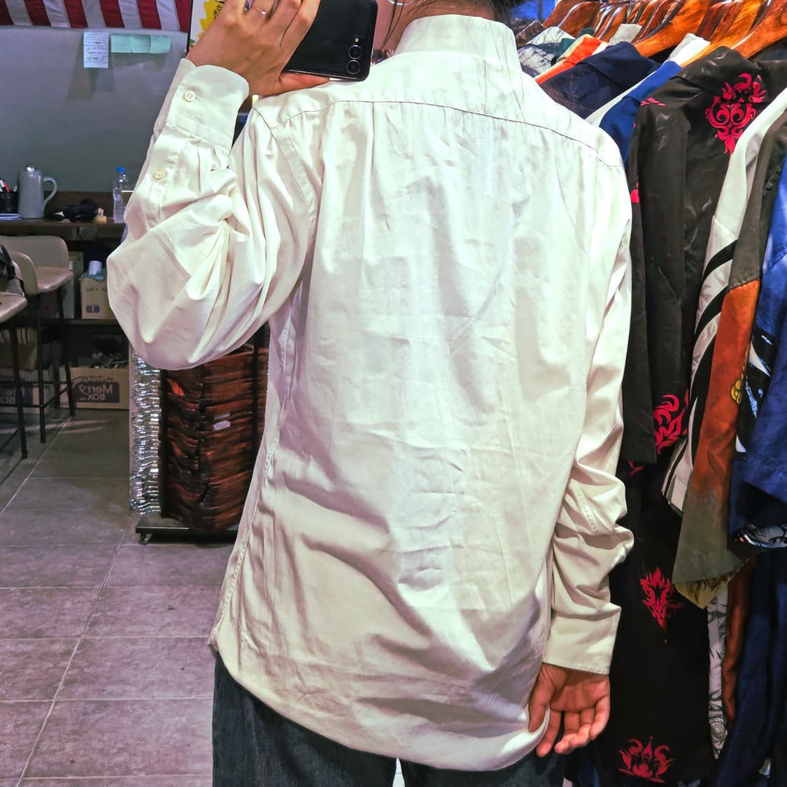 [NO.9] 피아텔리 미키마우스 그래픽 긴팔 화이트 셔츠 상품이미지4