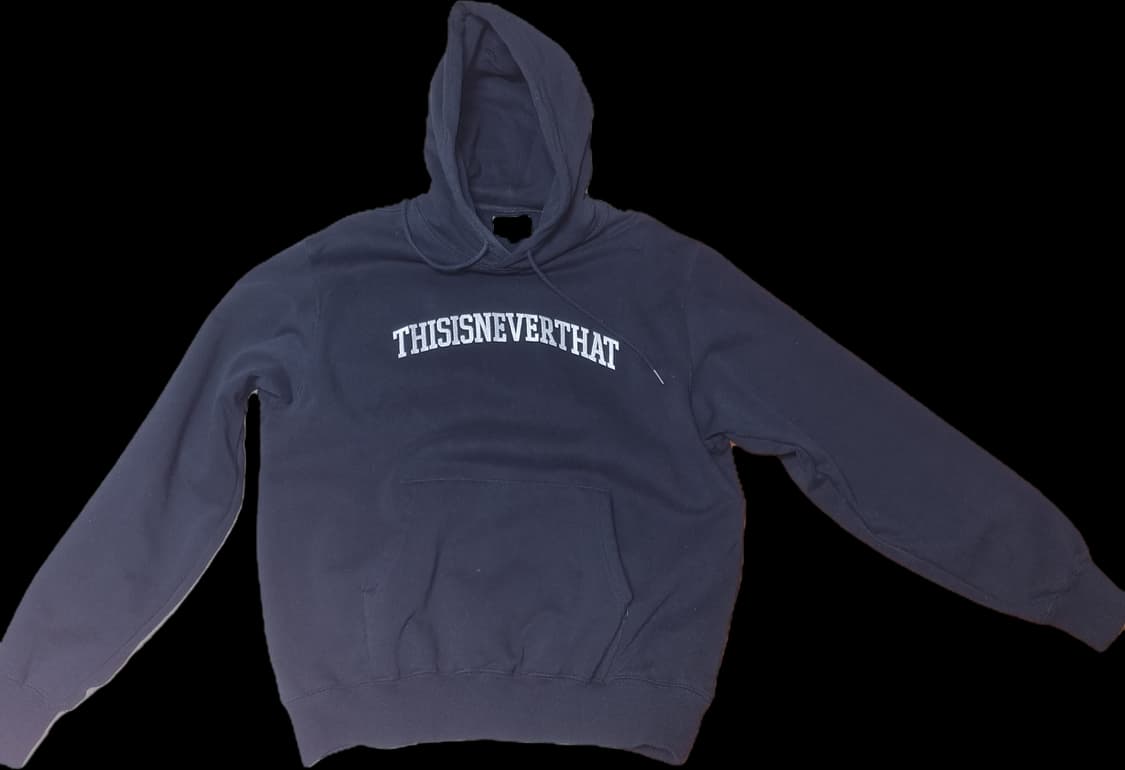 (블랙, 그린) 디스이즈네버댓 자수 기모 후드티 상품이미지3