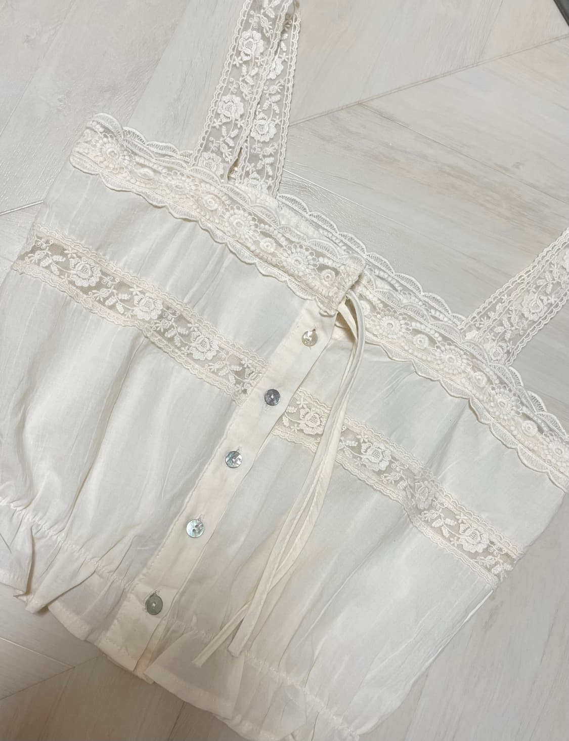 빈티지 나시블라우스 모리걸 히메갸루 상품이미지3