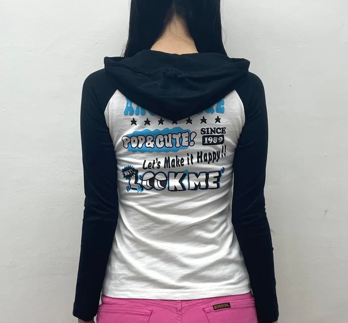 엔젤 블루 스팽글 후드 y2k punk 상품이미지2