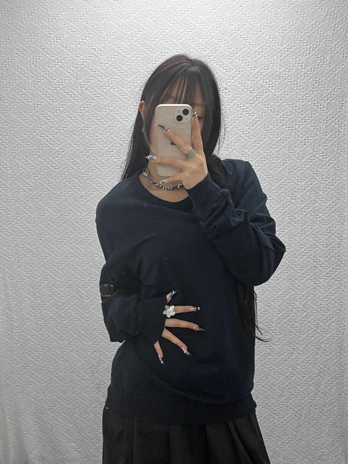 씨피컴퍼니 빈티지 모던시크 와펜 롱슬리브 맨투맨 100 C07801 상품이미지1