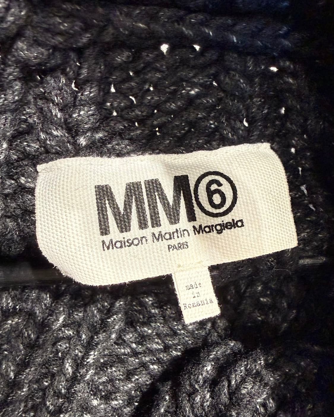 mm6 블랙 울 숄카라 가디건  상품이미지8