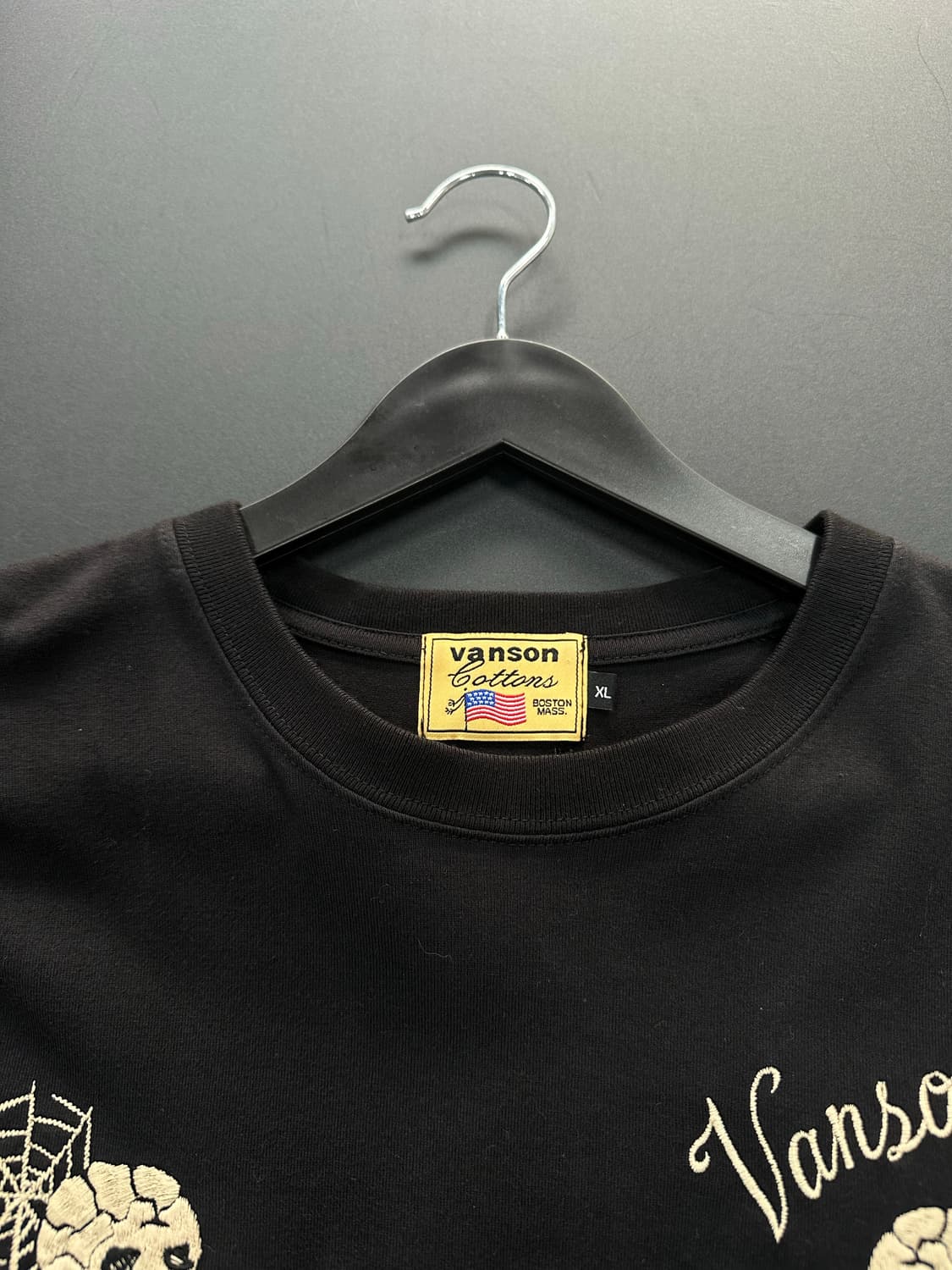 벤슨 Motocycles 스파이더스컬자수 롱슬리브긴팔티 상품이미지7