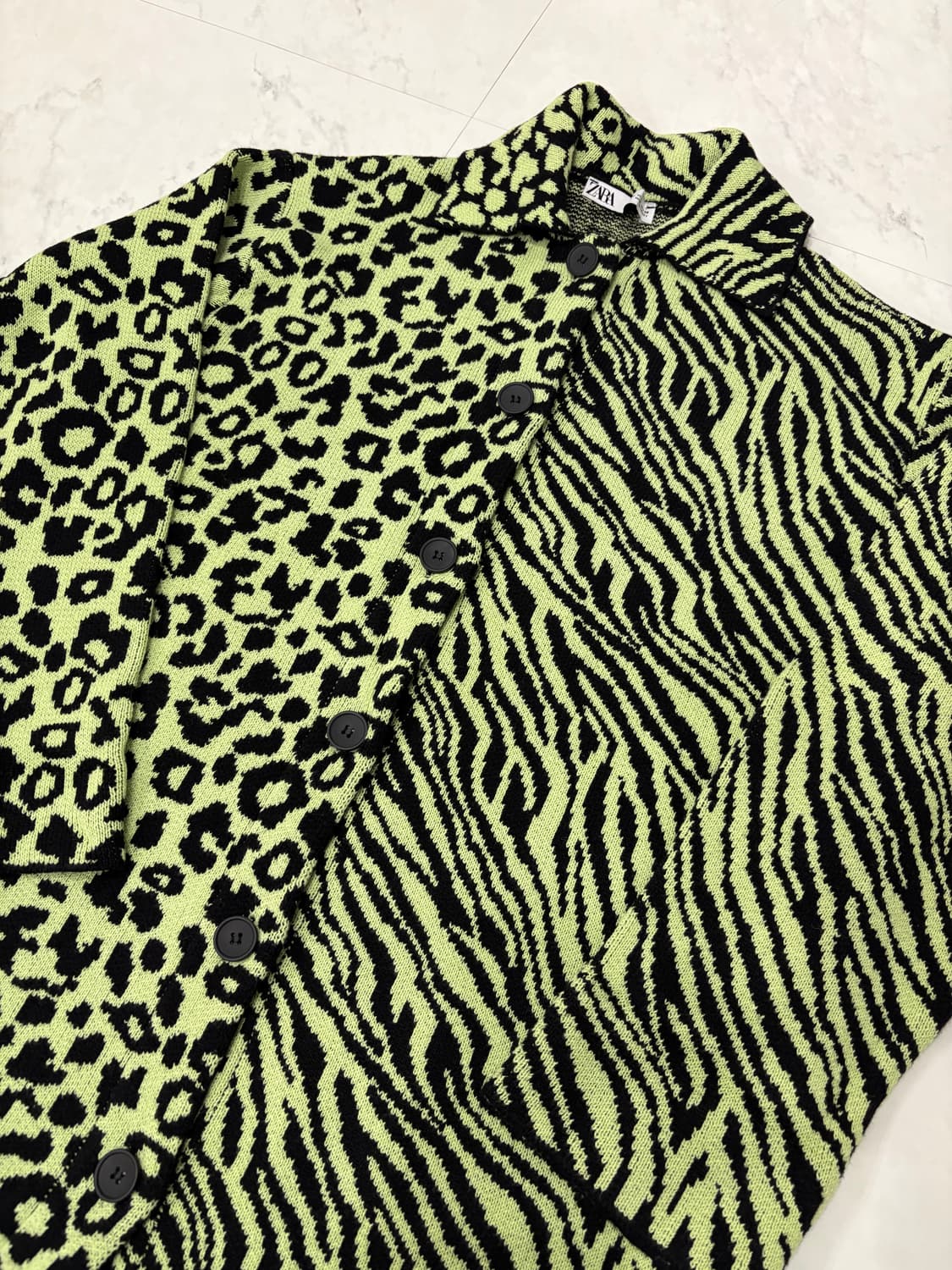 zara 레오파드/지브라 니트 가디건m 상품이미지2