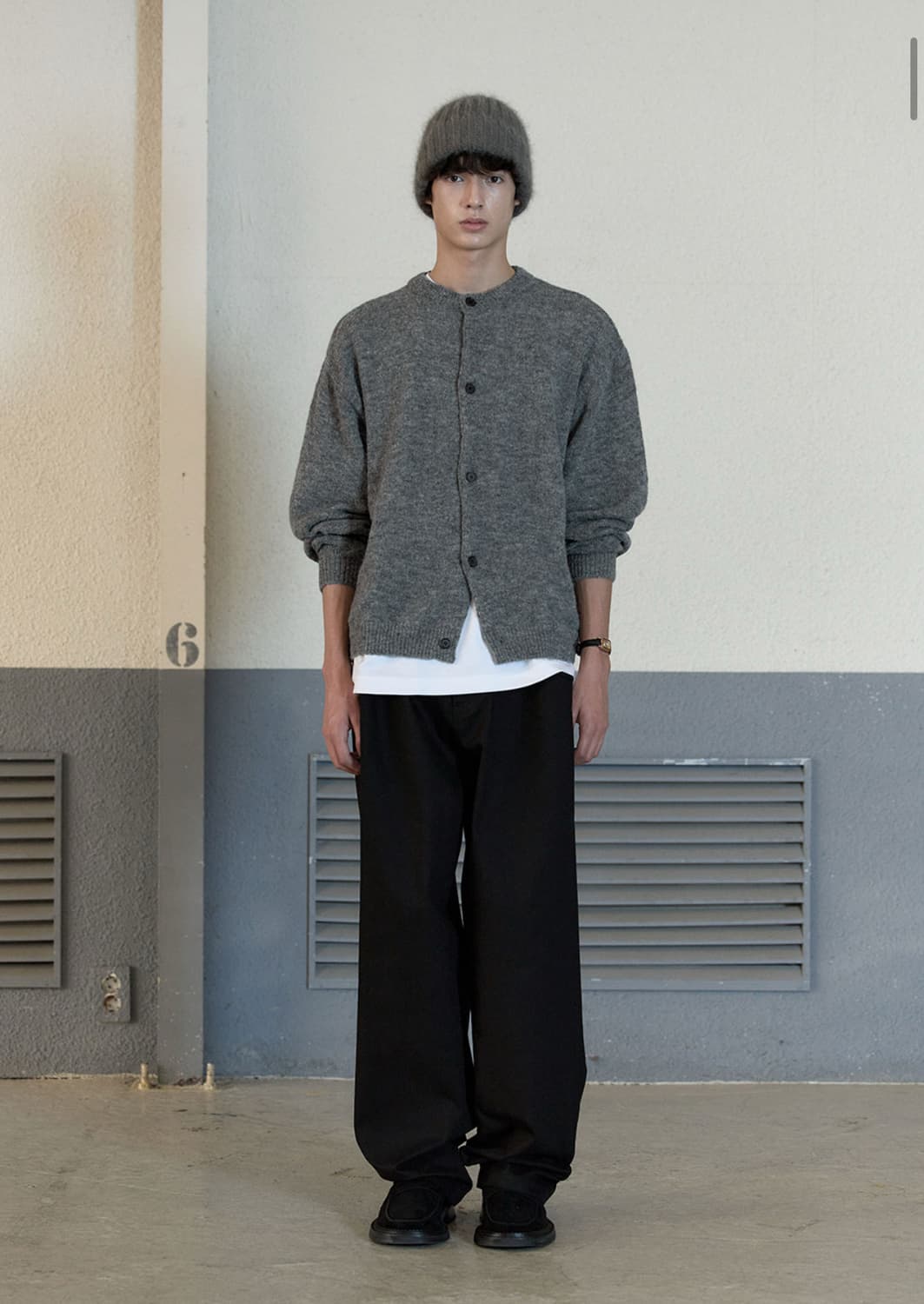 STU 라운드넥 가디건 그레이 상품이미지1