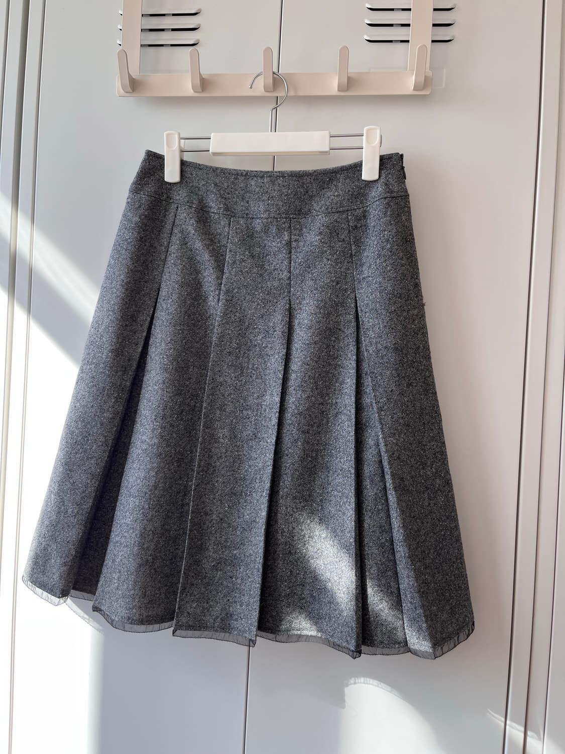 Vintage 핀턱 주름 플리츠 레이어드 스커트 상품이미지4