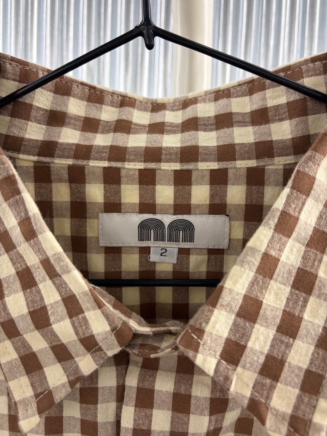 Not New check nn shirt brown 2 상품이미지4