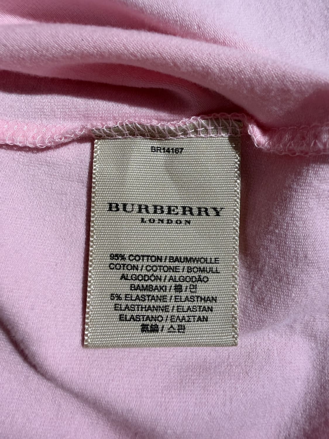 Burberry Pink T-Shirt (Made In HongKong) 상품이미지7