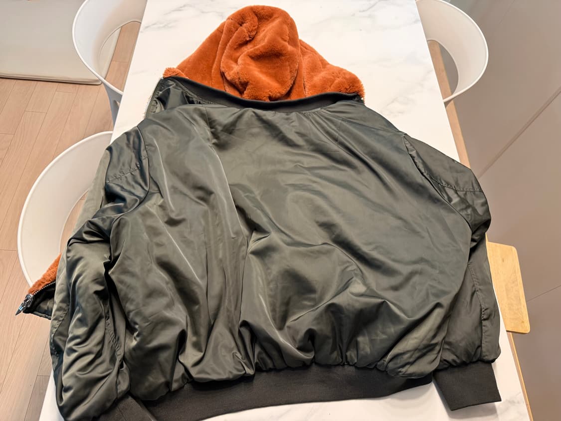 자라 퍼 양면 패딩 L 정품 상품이미지9