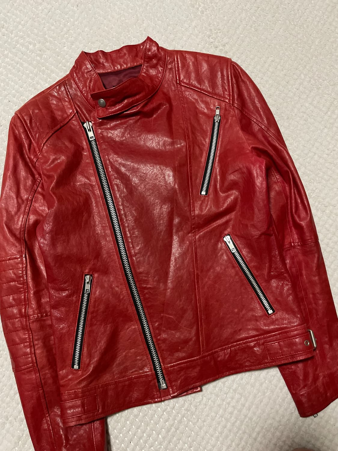 [46] 206옴므 웨스턴 무드 쉽스킨 양가죽 절개 레더 자켓 상품이미지6