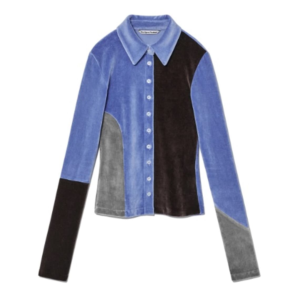 Theopenproduct panelled velvet shirt 상품이미지1