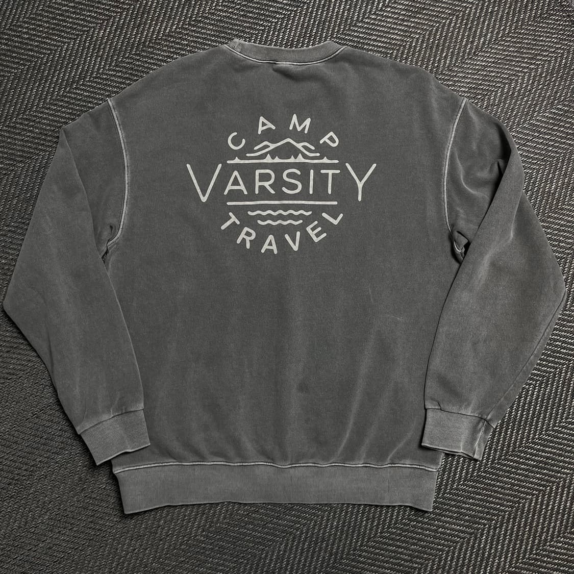 트레블 바시티 빅로고 피그먼트 박시핏 맨투맨o 5388 상품이미지2