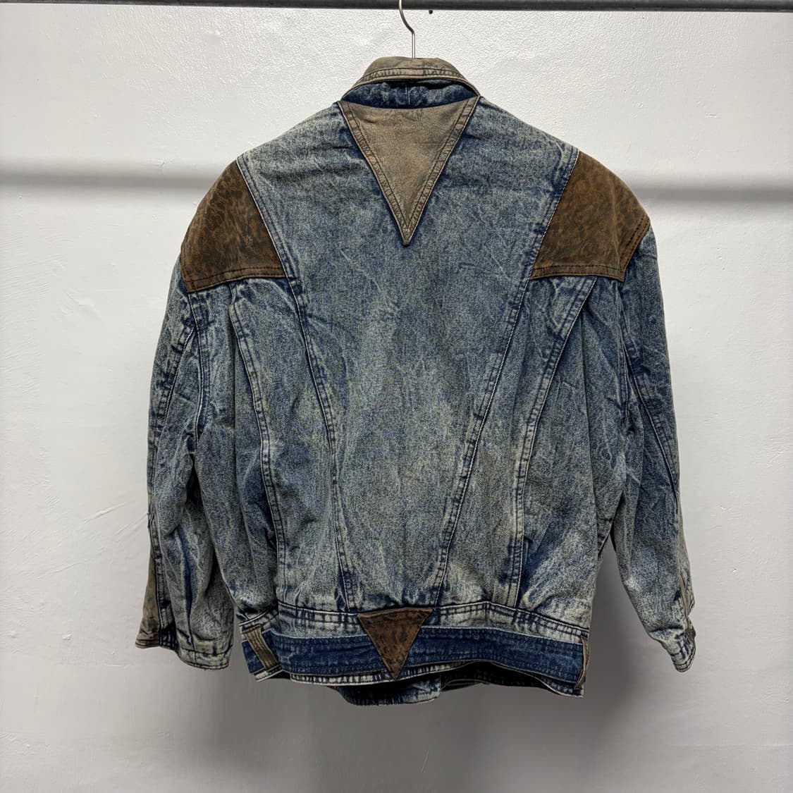 빈티지 데님 레더 자켓 상품이미지2